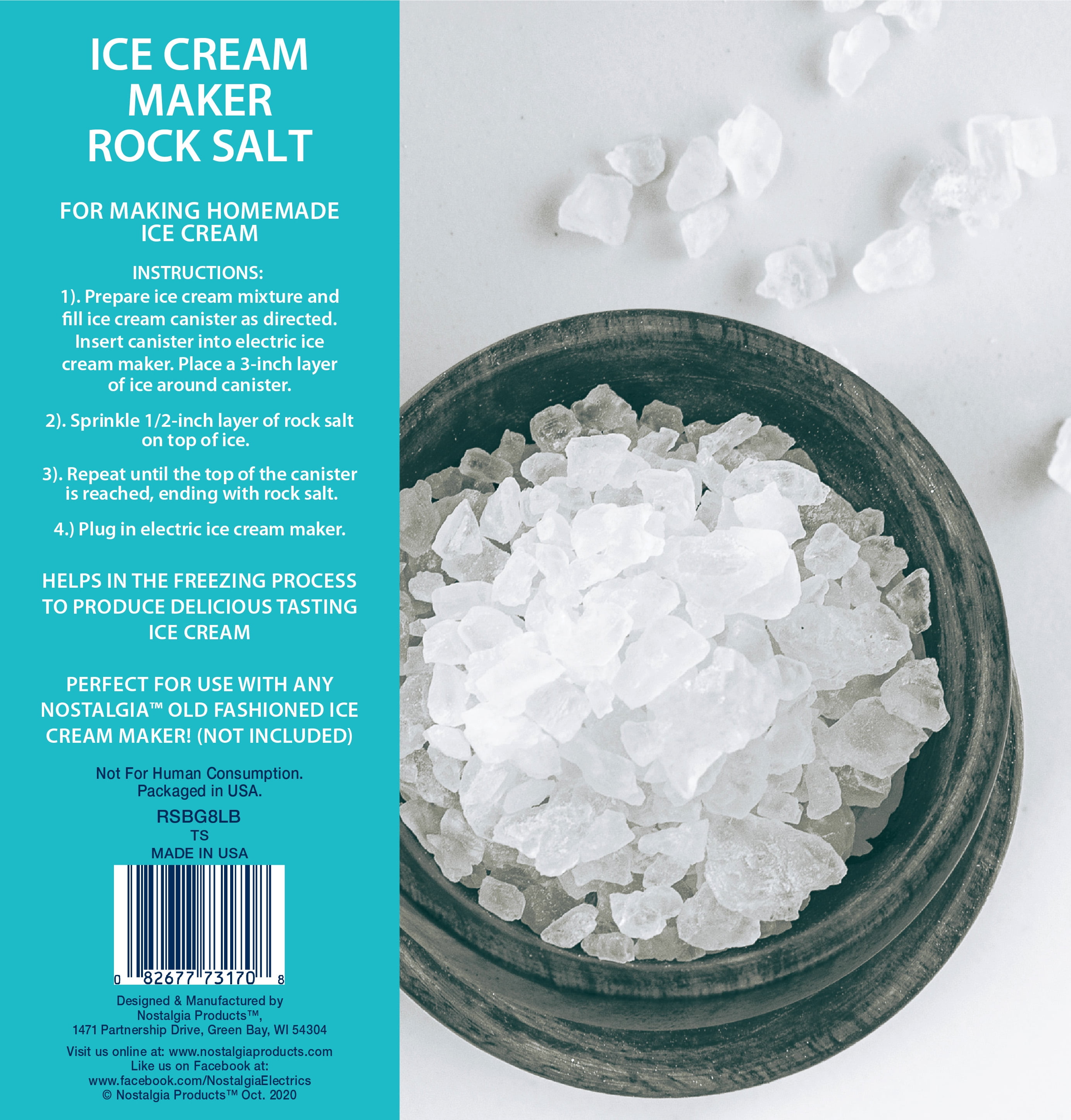 Ice Cream Salt - All-Natural Rock Salt for Ice Cream Maker, Universally  Compatible with All Ice Cream Makers that Use Rock Salt - Exceptionally  High