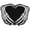 SKELETON HEART, variant on JUMBO SKULL with BULLET HOLES PATCH - The Embroidered Artwork Heat Sealed Backing Iron Sew-On Large Patch - 9" x 10"