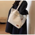 thumbnail image 3 of Canvas bag canvas Japanese style large capacity new style student class versatile casual simple one-shoulder class commuting tote, 3 of 4