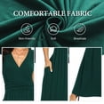 thumbnail image 5 of Asklazy Women Sleeveless Deep V Neck Loose Plain Long Maxi Casual Dress,US Size,3XL,Dark Green, 5 of 11