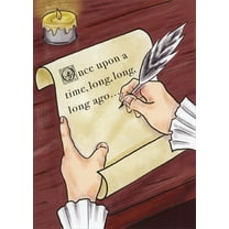 Oatmeal Studios Once Upon a Time Scroll Humorous / Funny Birthday Card