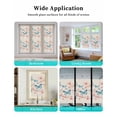 thumbnail image 6 of Window Privacy Film Vintage Spring Stained Glass Window Film Decorative Sun Block Window Cover Rustic Summer Blue Butterfly Pink Floral Window Clings Static Adhesive Sticker for Bathroom 29.5"x118", 6 of 7
