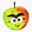 1pcs, variant on Angry Apple Er, Phone Decal Water Bottle Stickers Car Decals, Funny Birthday Gift