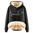 thumbnail image 2 of Positive Message Hoodies for Women Winter Long Sleeve Lined Thick Warm Hooded Sweatshirt Pullover Tops, 2 of 3