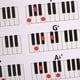 thumbnail image 3 of Acorde De Piano Póster Pegatina de práctica de acordes de piano 88 Diagrama de digitación de teclas Gráfico de acordes de piano Póster Tmvgtek Para Estrenar, 3 of 3