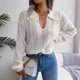 thumbnail image 5 of Puntoco suéter moda mujer Casual cuello de solapa sólido manga larga suéter suelto blusa tops liquidación de Navidad Puntoco Puntoco-3506, 5 of 8