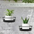 thumbnail image 6 of Wall Mounted  Holder, 2 Pack Metal Flower Pot Wall Hanging Shelf Black Indoor Outdoor Decorative Floating Shelves Planter Hanger Racks for Bedroom Living Room Porch Balcony Decor, 6 of 7