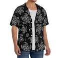 thumbnail image 4 of Vsdgher Turtle Print Men's Wrinkle Free Untucked Cuban Shirt Business Casual Button Down Shirts Short Sleeve Shirt, 4 of 7