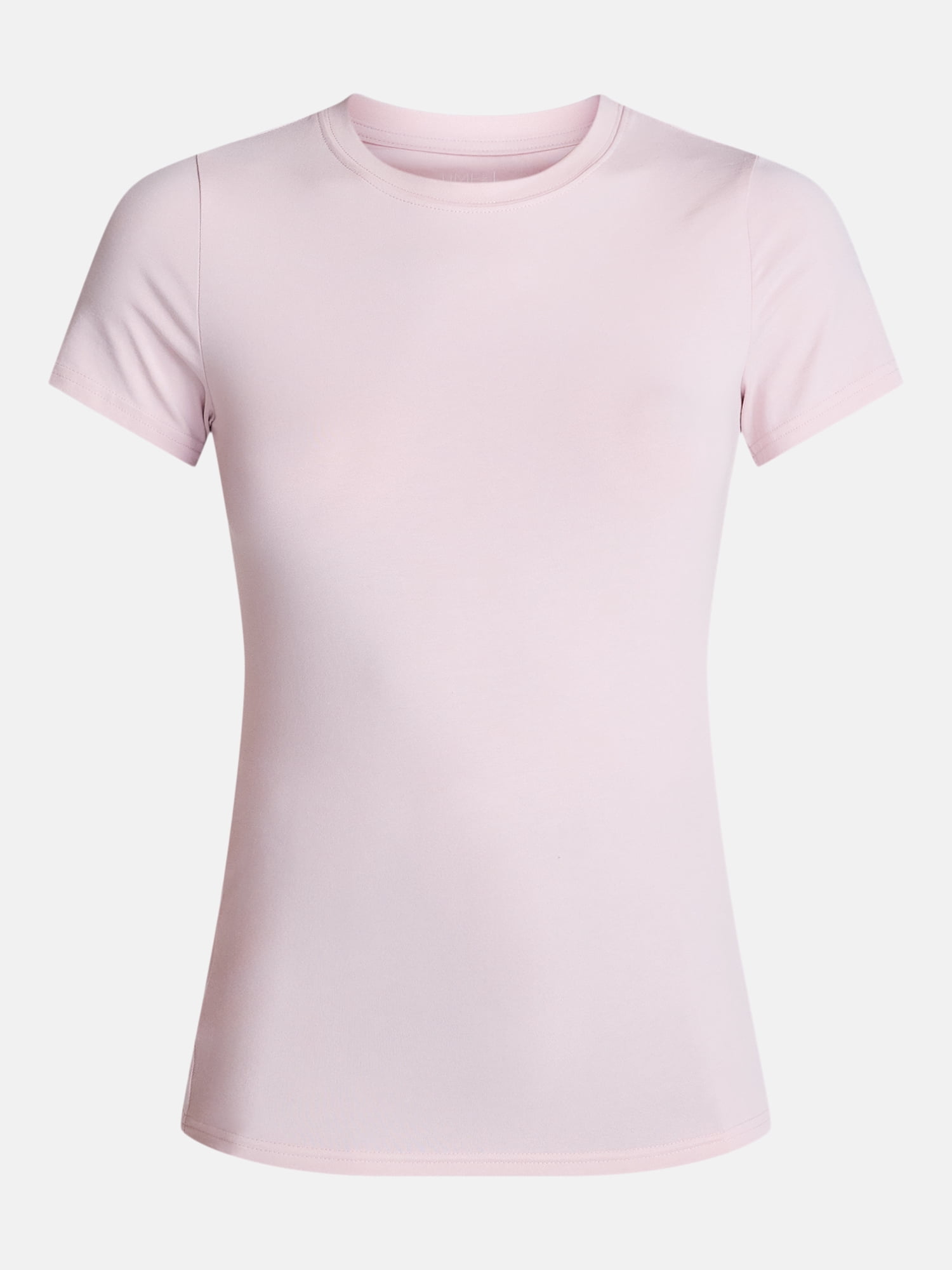 Time and Tru Women's Slim Fit Crewneck Tee with Short Sleeves, Sizes XS-XXXL
