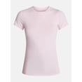 thumbnail image 5 of Time and Tru Women's Slim Fit Crewneck Tee with Short Sleeves, Sizes XS-XXXL, 5 of 5