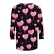 thumbnail image 5 of RKSTN Valentines 3/4 Sleeve Tops for Women Oversized Crewneck Valentine's Day Graphic Printed Short Sleeve T Shirt Womens Casual Round Neck Loose Comfy Loves Heart Print Three Quarter Sleeve Shirts, 5 of 6