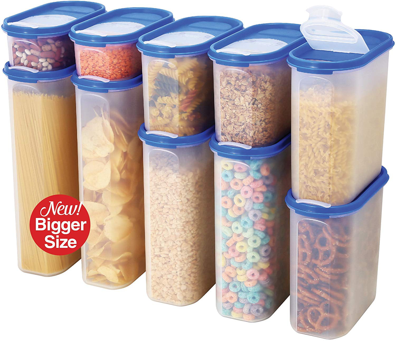 Kitchen Plastic Storage Container Sealed Jar Set for Kitchen Food and Snacks 