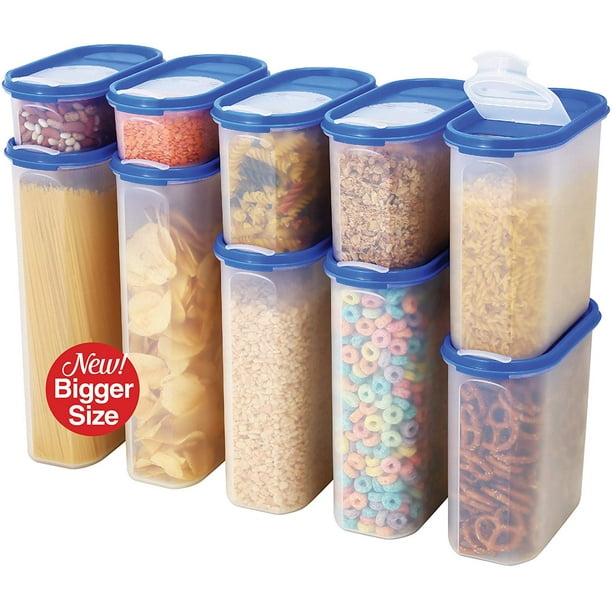 Food Storage Containers Set STACKO 20 PC. SET Airtight Dry Food Container with POURING LIDS
