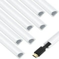 thumbnail image 2 of UYGDUY-Mini Corner Cord Hider for One Cord, Corner Cable Concealer, Wire Covers for Cords, Paintable Cord Cover, Cable Management Channel, Raceway for Wall, Floor Baseboard, Ceiling White, 2 of 4