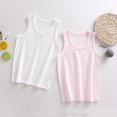 thumbnail image 2 of yillto 2 Pack Girls Cotton Tank Top Soft Cami Scoop Neck Undershirts Solid Color Sleeveless Tee for Toddler Girl, 2 of 6