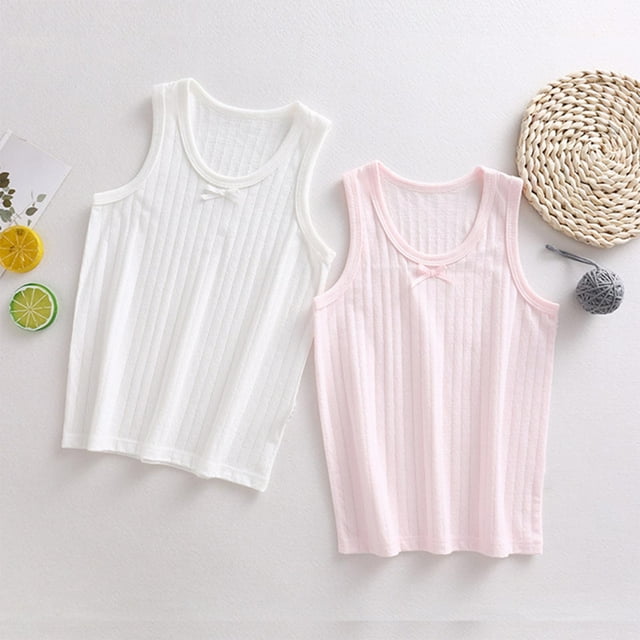 Rbaofujie Camisole Sans Manches Complète pour Fille Débardeurs Enfants Confort Respirant Débardeurs de Danse