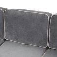 thumbnail image 4 of Harper & Bright Designs Pull Out Couch Bed Sleeper Sofa with USB Ports, L Shaped Couch Convertible Sectional Sofa with Power Sockets for Living Room, Gray, 4 of 15