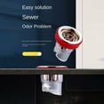 thumbnail image 3 of Tapón de drenaje de piso a prueba de olores Tapón de drenaje de piso con núcleo de ducha Anti-insectos Anti-olor Tapón de horquilla antiolor Cocina Baño Alcantarillado B, 3 of 5