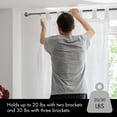 thumbnail image 3 of MERIVILLE 1" Single Curtain Rod Set, Adjustable 84–120 Inches, Ball Finials, Satin Nickel, 3 of 10