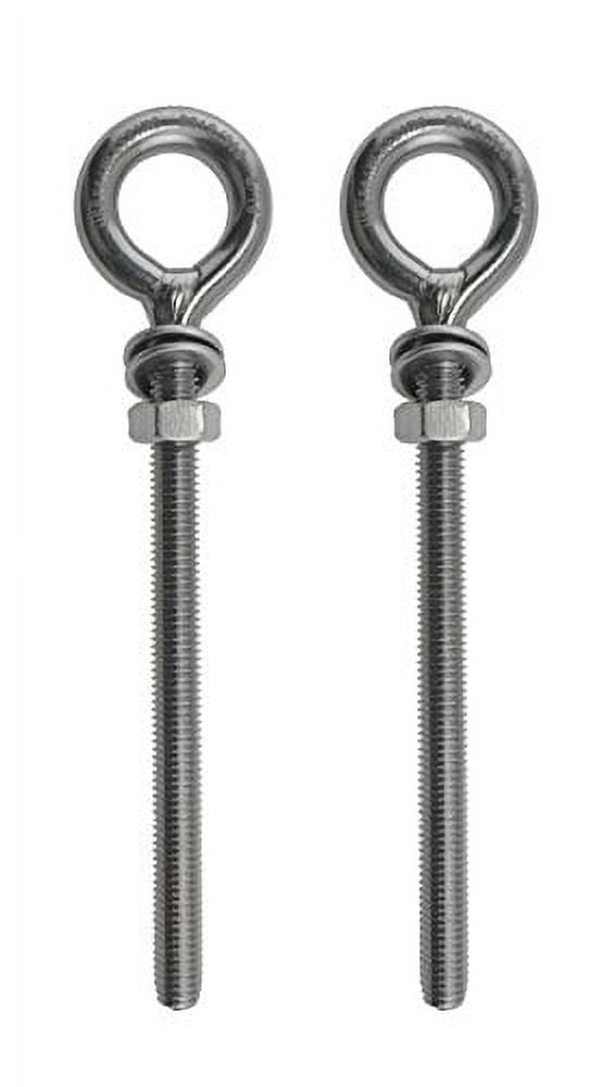 Stainless Steel 316 Lifting Eye Bolt – M12 X 120mm – Marine Grade (Type 307) – Includes 2 Washers & M12 Nut – Breaking Load 7450 Lbs