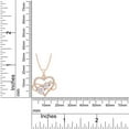 thumbnail image 4 of AFFY 1.75CT Moissanite Diamond Infinity Love Heart Pendant Necklace in 14K Rose Gold over Silver With 18" Chain, 4 of 5