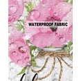 thumbnail image 5 of Pack of 2 Outdoor Pillow Covers, Myosotis Forget Me Not Flower in Glass Bottle Pink Plaid Waterproof Square Throw Pillowcase Cushion Decorative Pillow Covers for Couch Patio Tent, 24x24 in, 5 of 6