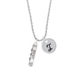 thumbnail image 2 of Delight Jewelry Silvertone Best Friends Forever Bar Silvertone Script Initial Disc - I - Charm Necklace, 20"+3", 2 of 4