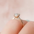 thumbnail image 3 of SOLITAIRE JEWELS 0.90CT Oval Cut Moissanite Hidden Halo Engagement Solitaire Ring for Women 14k Yellow Gold, 14k Yellow Gold Solitaire Ring, 3 of 8
