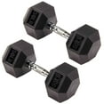 thumbnail image 1 of Signature Fitness Hex Dumbbells Strength Training Workout Equipment Set, 50 lbs, 1 of 4