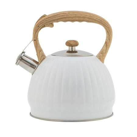 

Teapot Scalding Wooden Handle Large Heat Insulation Scalding Kettle Sprayed Color Stainless Steel for Gas
