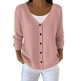 thumbnail image 2 of FDGIU ‌‌‌‌‌‌Women's Cardigan Sweaters Long Sleeve - Basic Solid Loose Fit Open Front Button Down Knit Top, 2 of 4