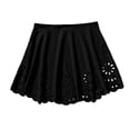 thumbnail image 4 of Women Dresses Solid Color Mini Skirt Hollow Cutout Delicate Embroidery Flowy Bottom for Fashion Daily Outfits, 4 of 4