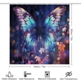 thumbnail image 2 of Watercolor Butterfly Shower Curtain Sets with Rugs 4 Piece Rustic, 2 of 8
