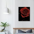 thumbnail image 3 of Nawypu  Red Rose Canvas Wall Art Flower Blossoming on Black Background Picture Print Wall Painting  Modern Artwork Wall Décor for Bedroom Living Room Bathroom Office, 3 of 4