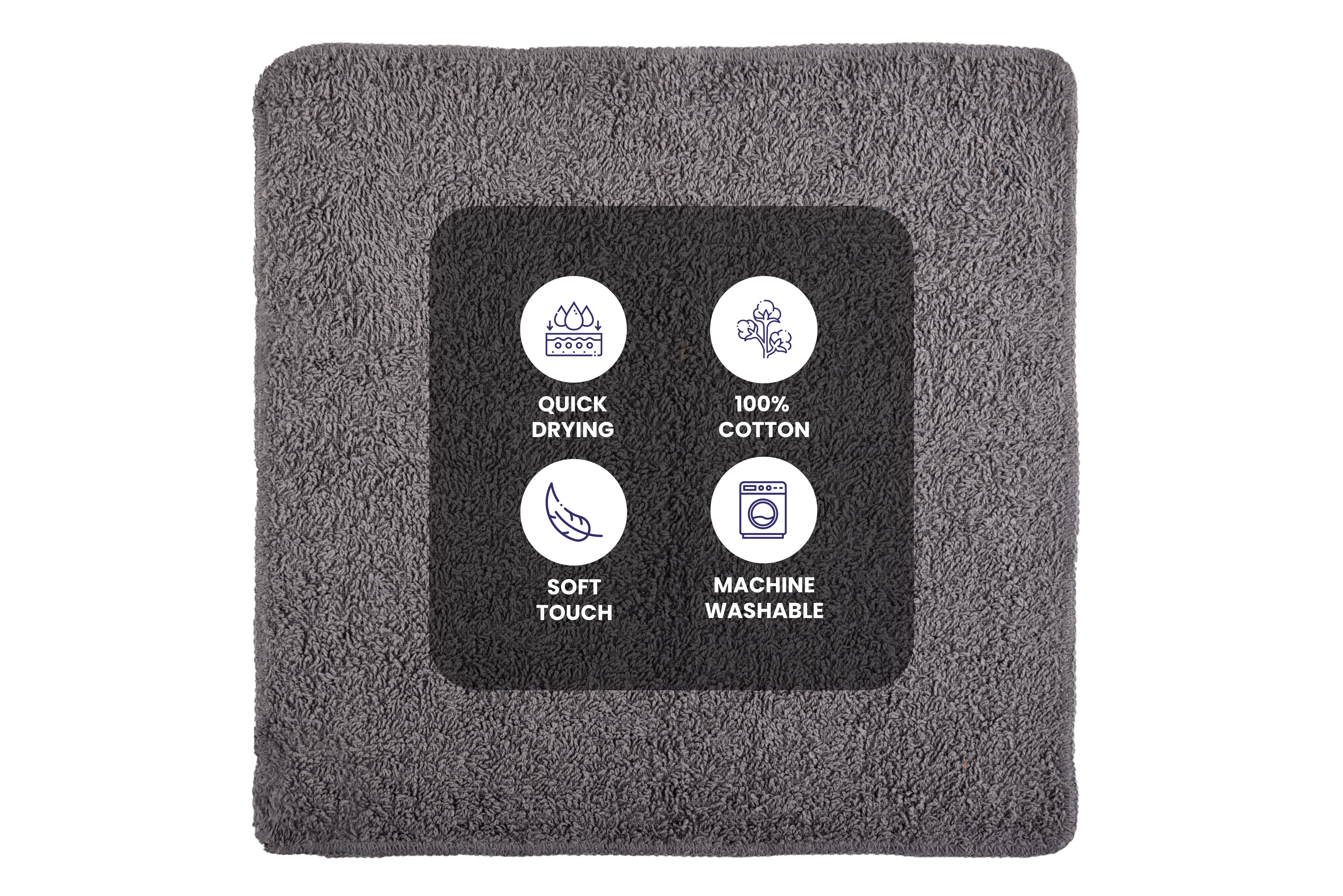 Mainstays 18-Pack Washcloth Bundle, Grey Multi