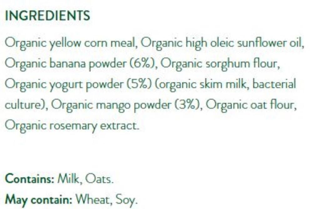 Little Bellies Biologique P'tits Batonnets Yogourt a La mangue Collations Multigrains Souffles 10+ Mois, 16gr Little Bellies Biologique P'tits Batonnets Yogourt a La Mangue Collations Multrigrain Soufflees 16gr