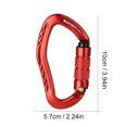 thumbnail image 2 of Carabinador de bloqueo de carabinas 22kn Rock Climbing para acampar senderismo rojo, 2 of 8