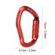 thumbnail image 2 of 22kn Rock Tresping Carabiner Bloching Cuarabiners para acampar senderismo rojo, 2 of 6