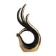 thumbnail image 2 of Estatua de cerámica de arte abstracto para decoración del hogar, estantería, comedor y sala de estar. Oro negro, 2 of 9