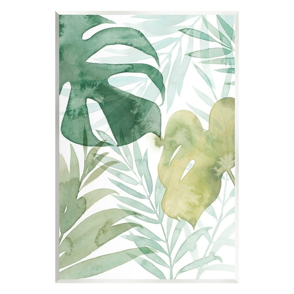 Layered Tropical Botanical Leaves Botanical & Floral Graphic Art Unframed Art Print Wall Art