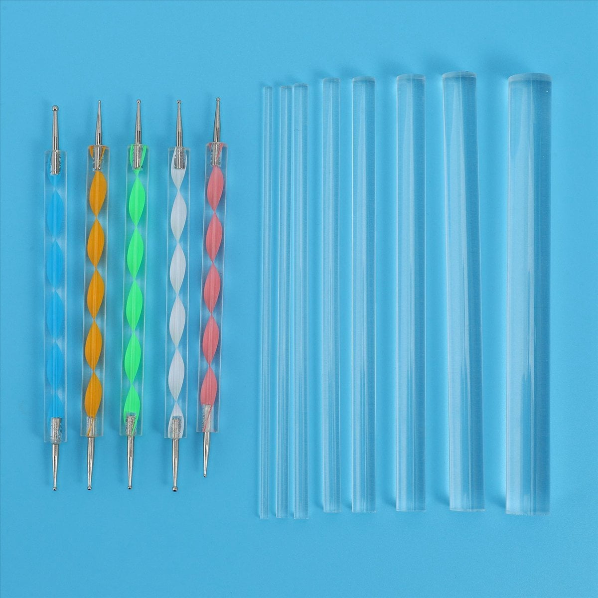 10X Mandala Dotting Tools Set for Painting Rocks, Rock Stone Painting Pen Polka Dot Tool Template Cosmetic Brush