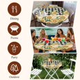 thumbnail image 7 of Sunflower Gnomes Round Tablecloth, Fitted Table Cover with Elastic for 36"-44" Round Tables, Black Plaid Eucalyptus Leaf Butterfly Table Cloth Outdoor Indoor Dinning Party Waterproof Tablecloths, 7 of 7