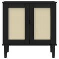thumbnail image 3 of vidaXL Sideboard SENJA Rattan Look Black 80x35x80 cm Solid Wood Pine, 3 of 5