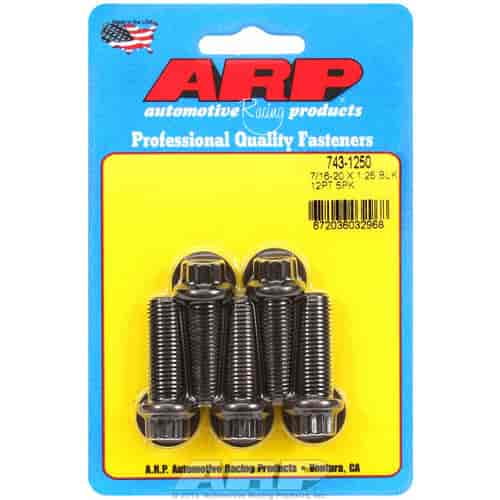 Automotive Racing Products 743-1250 7/16-20x1.250 12pt Blk Ox Bolts