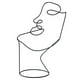 thumbnail image 1 of Moderna Cara De Metal Arte Estatua Decorativa Negra Decoración Abstracta Para El Hogar Yuarrent HA044447-01, 1 of 6