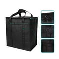 thumbnail image 3 of 4 Pack Insulated Reusable Grocery Bag Food Delivery Bag with Dual Zipper, 3 of 7