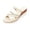Beige, variant on Women's Slide Sandals Espadrille Wedge Open Toe Two-Way Wear Rhinestone Crisscross Ribbed Fabric Boho Platform Slip On Mules Mint Green 8.5