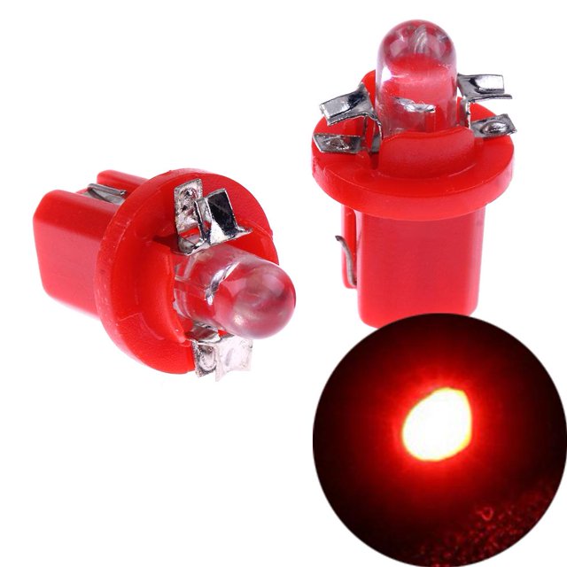 Encendiendo Lámpara 10pcs T5 B8.5D 5050 SMD LED Car Instrument Dashboard Bombillas (Rojo) Sywqhk Para estrenar