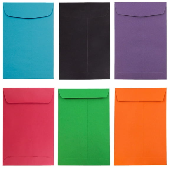JAM Paper 6 x 9 Catalog Envelopes, Assorted, 60/Pack