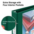 thumbnail image 4 of 2" Staples Heavy-Duty View Binders with D-Rings Green 976063, 4 of 7